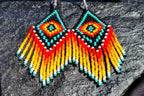 Southwest Beaded Fringe Earrings