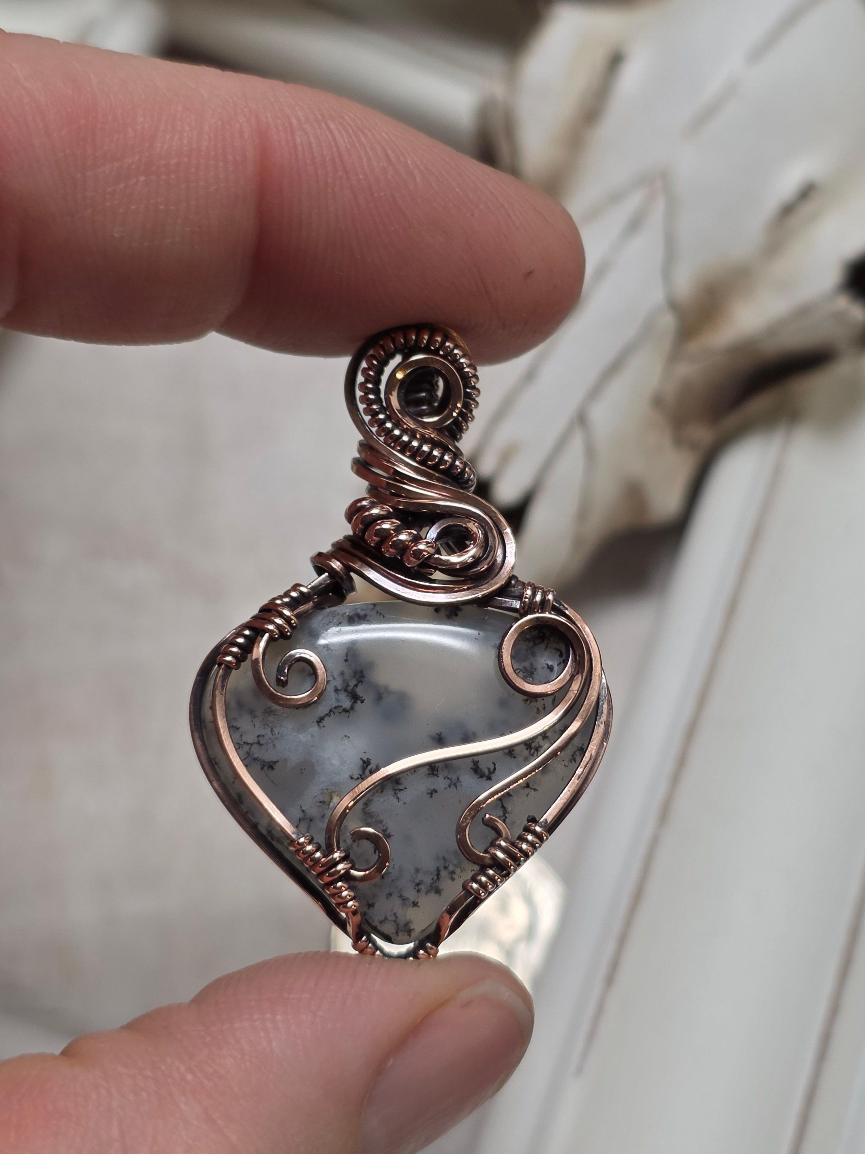 Dendritic Opal in Copper
