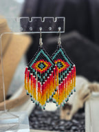 Southwest Beaded Fringe Earrings