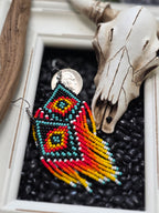 Southwest Beaded Fringe Earrings