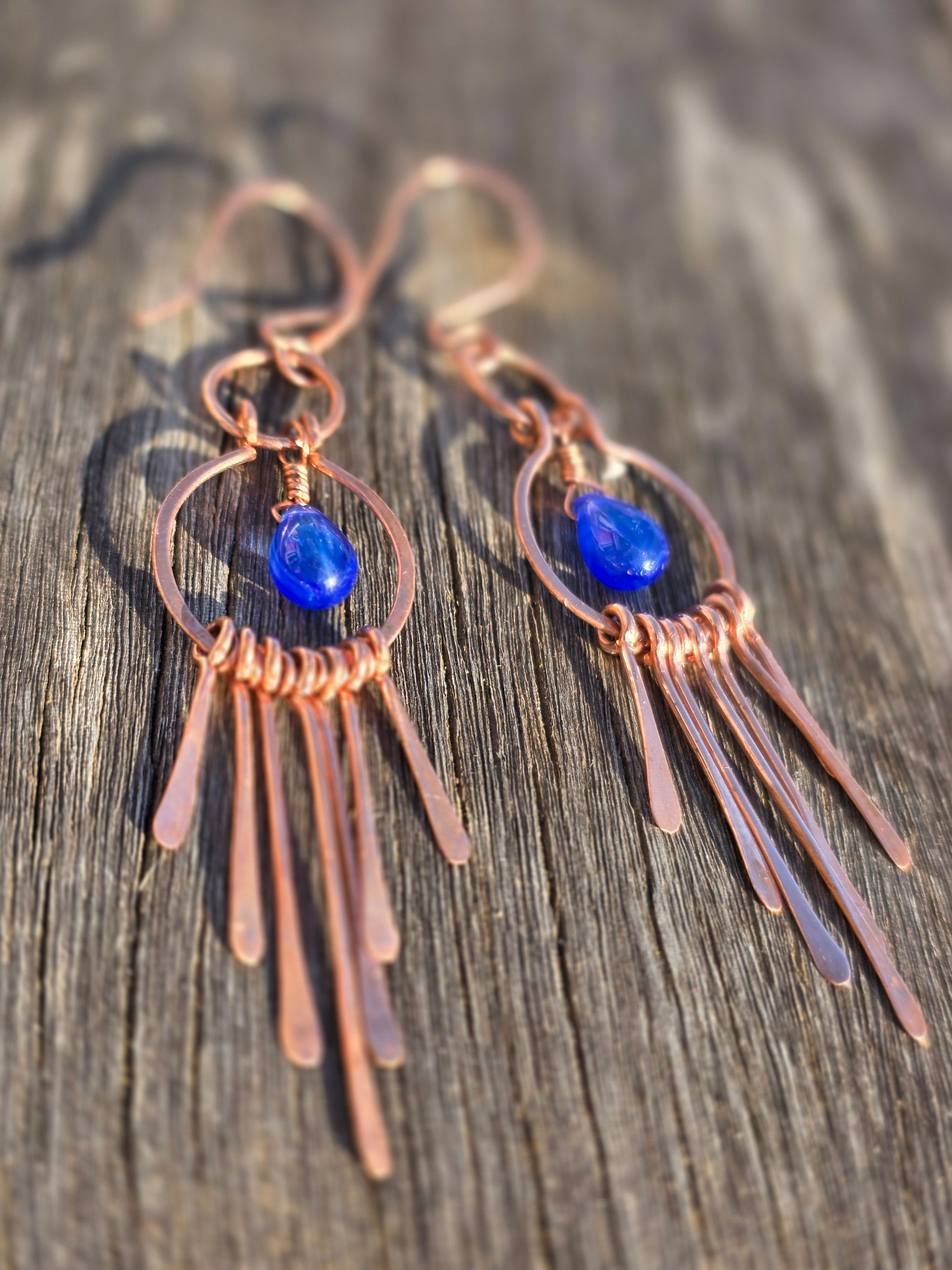 Blue Dangle Earrings