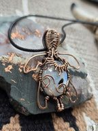 Rainbow Moonstone Turtle Pendant