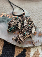 Green Onyx Horse Pendant