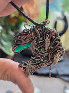 Green Onyx Horse Pendant