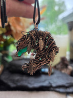 Green Onyx Horse Pendant