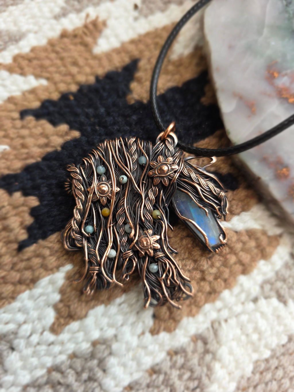 Moonstone Horse Pendant