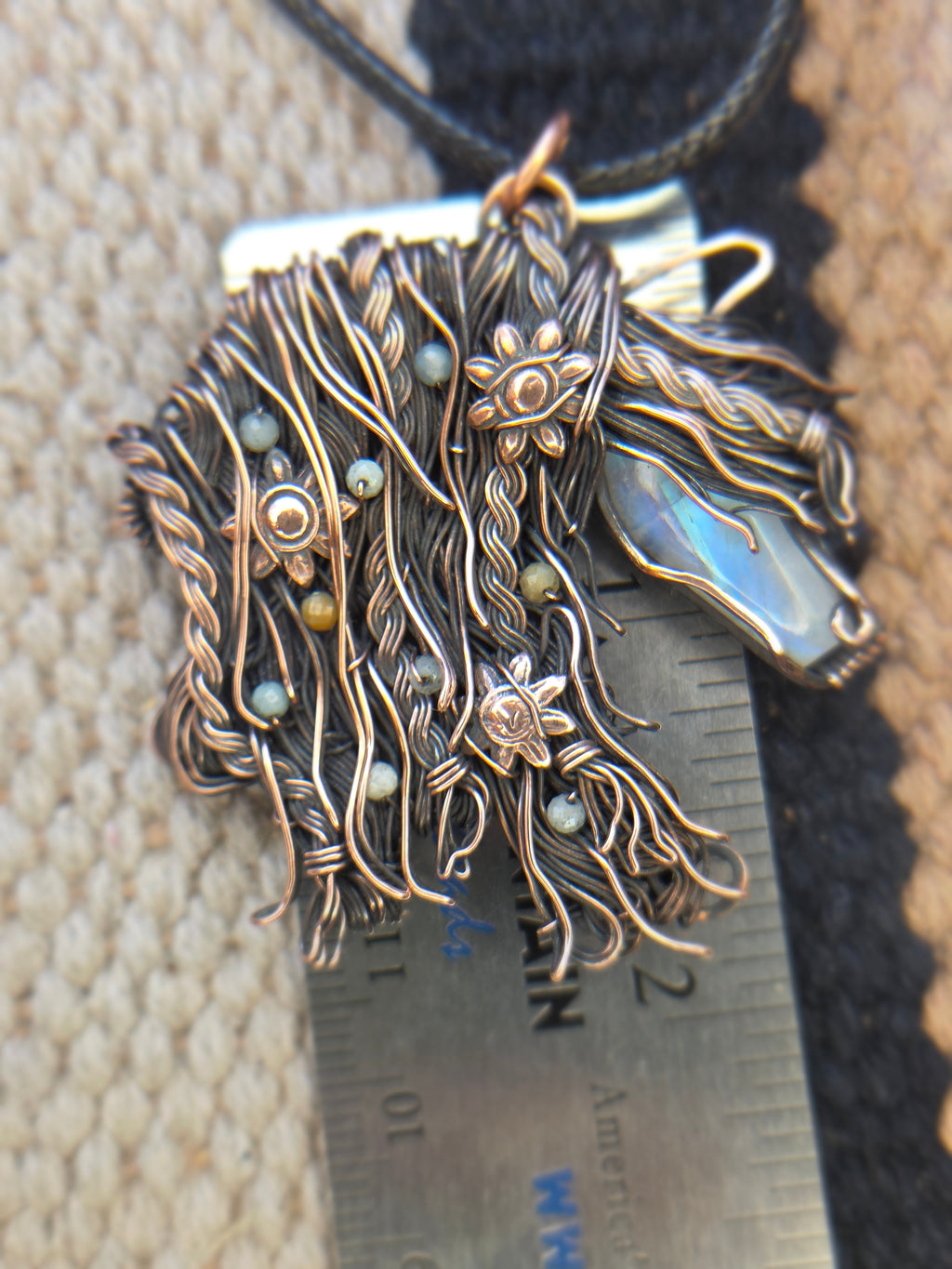 Moonstone Horse Pendant