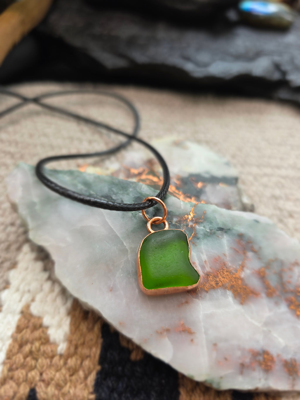 Sea Glass Turtle Pendant