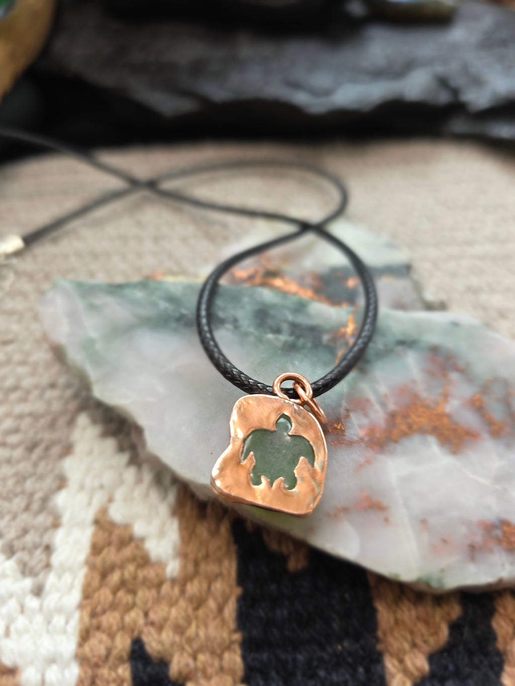 Sea Glass Turtle Pendant