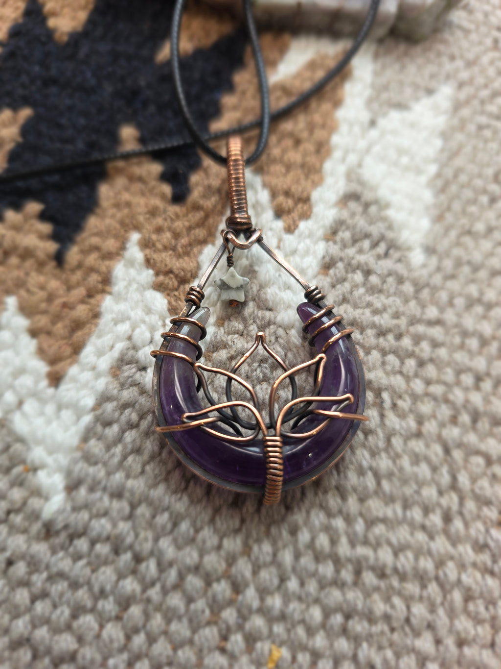 Amethyst Lotus Pendant
