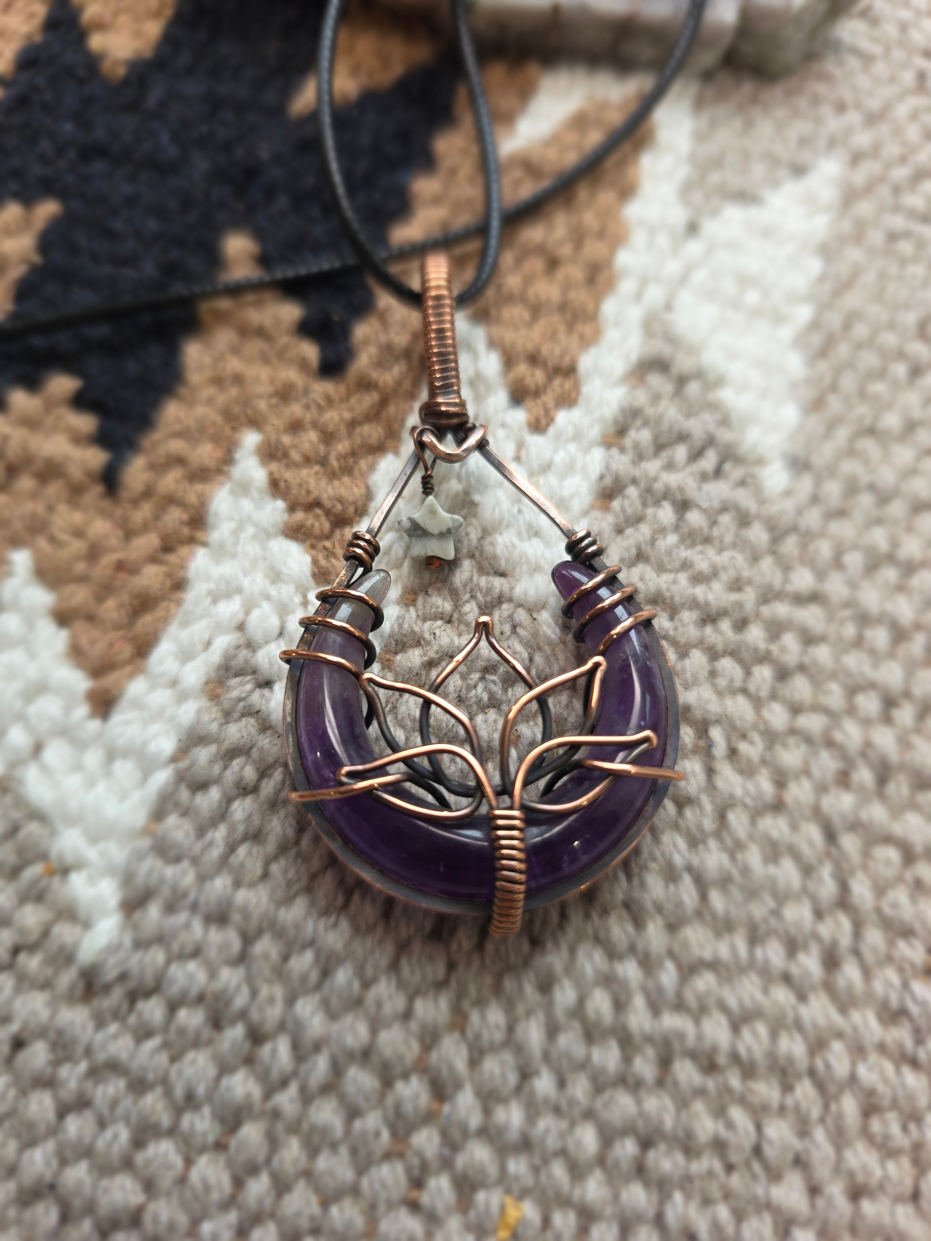 Amethyst Lotus Pendant