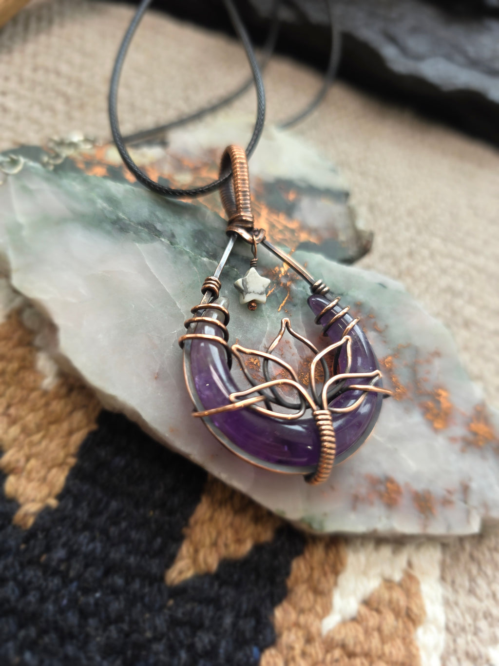 Amethyst Lotus Pendant