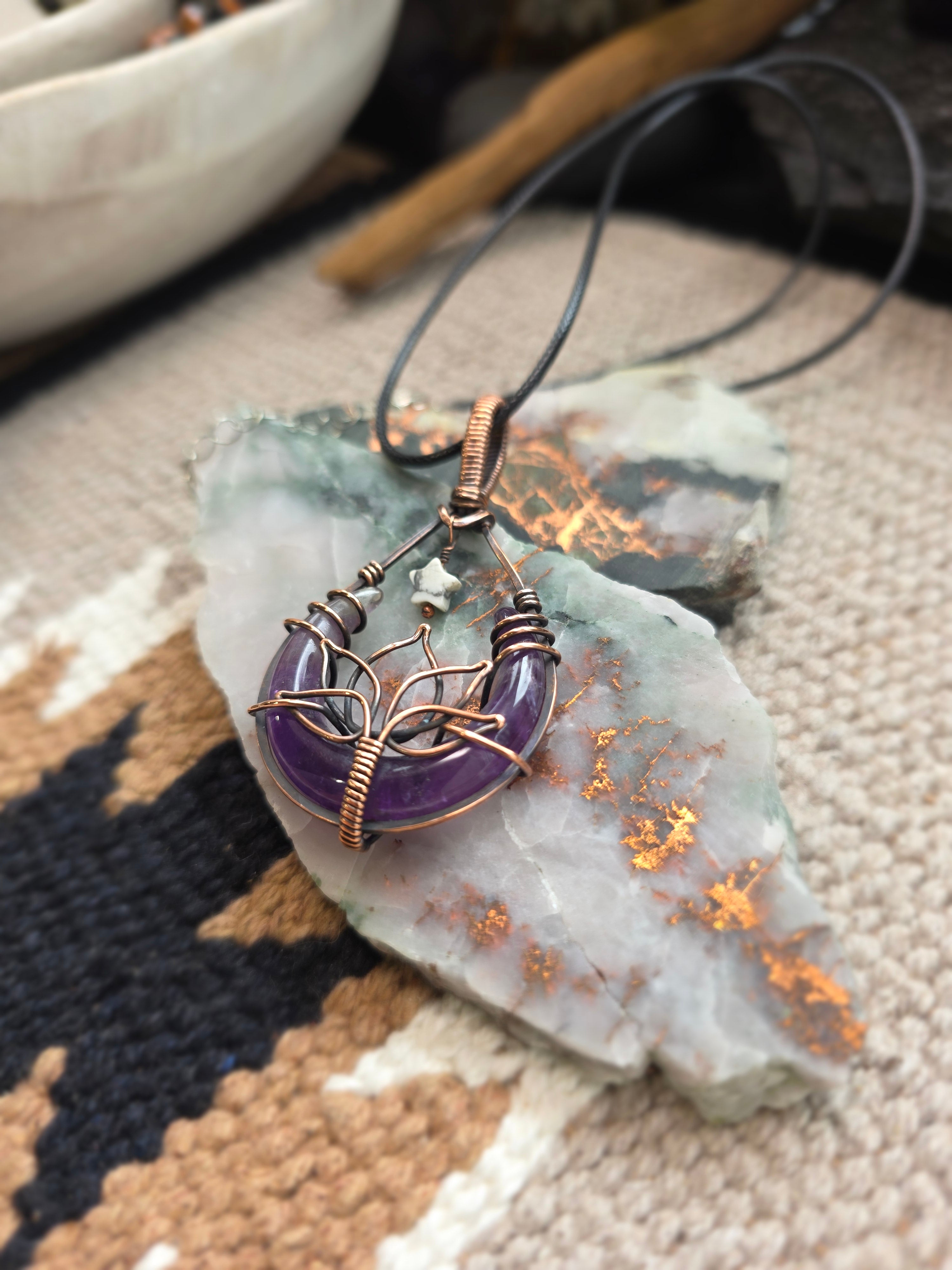 Amethyst Lotus Pendant