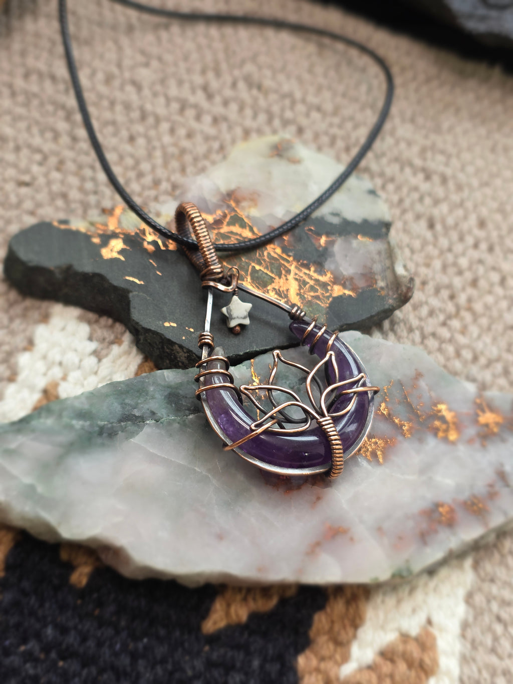 Amethyst Lotus Pendant