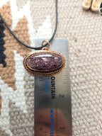 Charoite in Copper Pendant