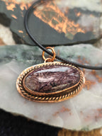Charoite in Copper Pendant