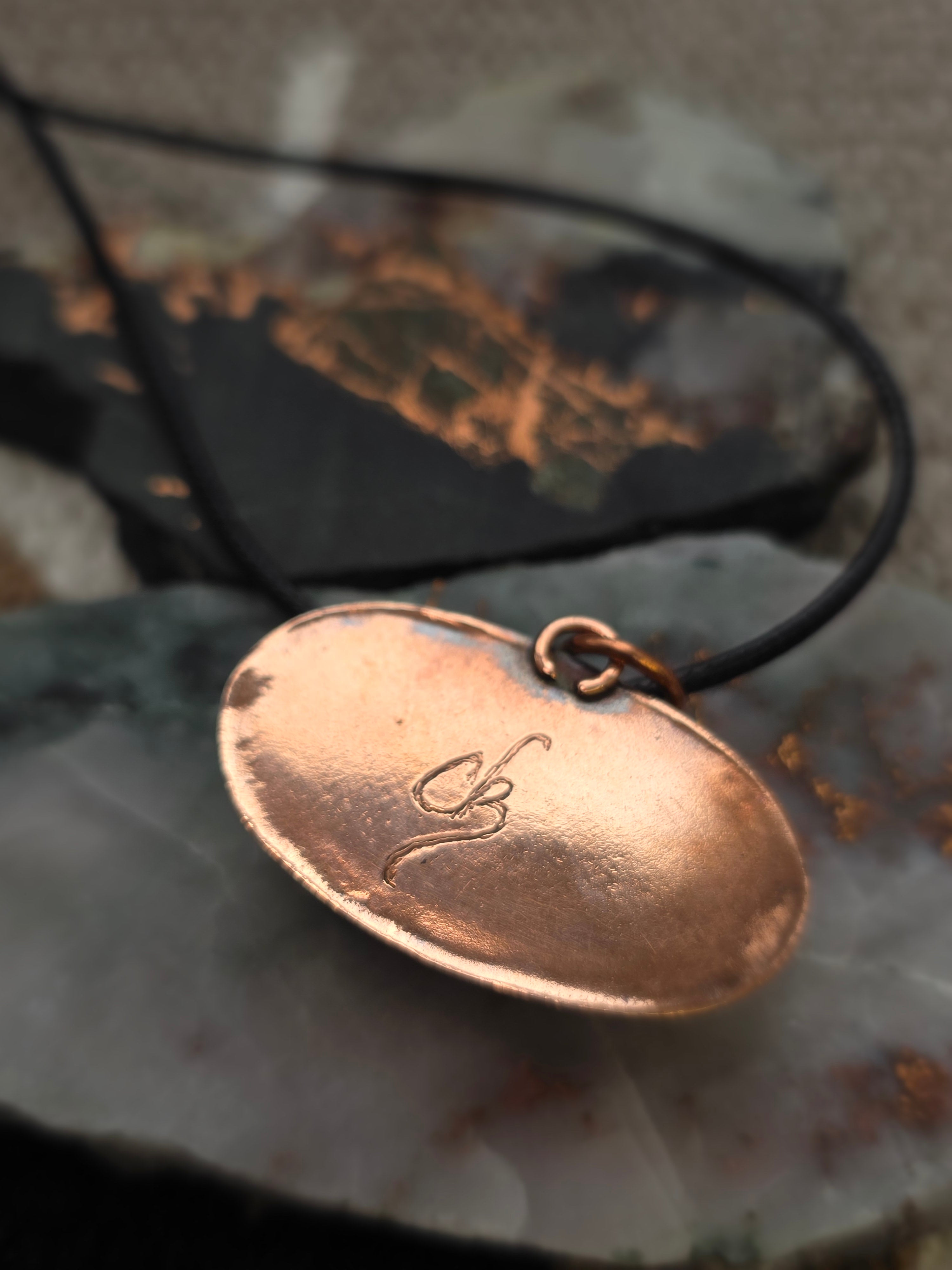 Charoite in Copper Pendant