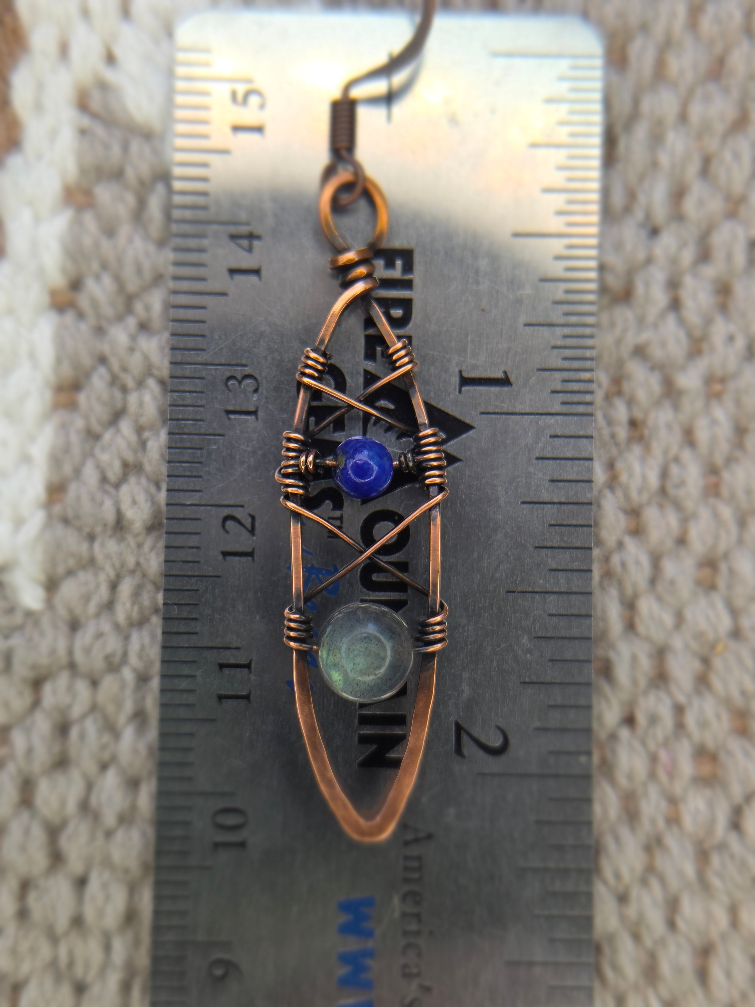Lapis and Labradorite Earrings