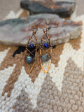 Lapis and Labradorite Earrings