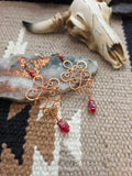 Copper Filigree Earrings