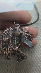 Moonstone Horse Pendant