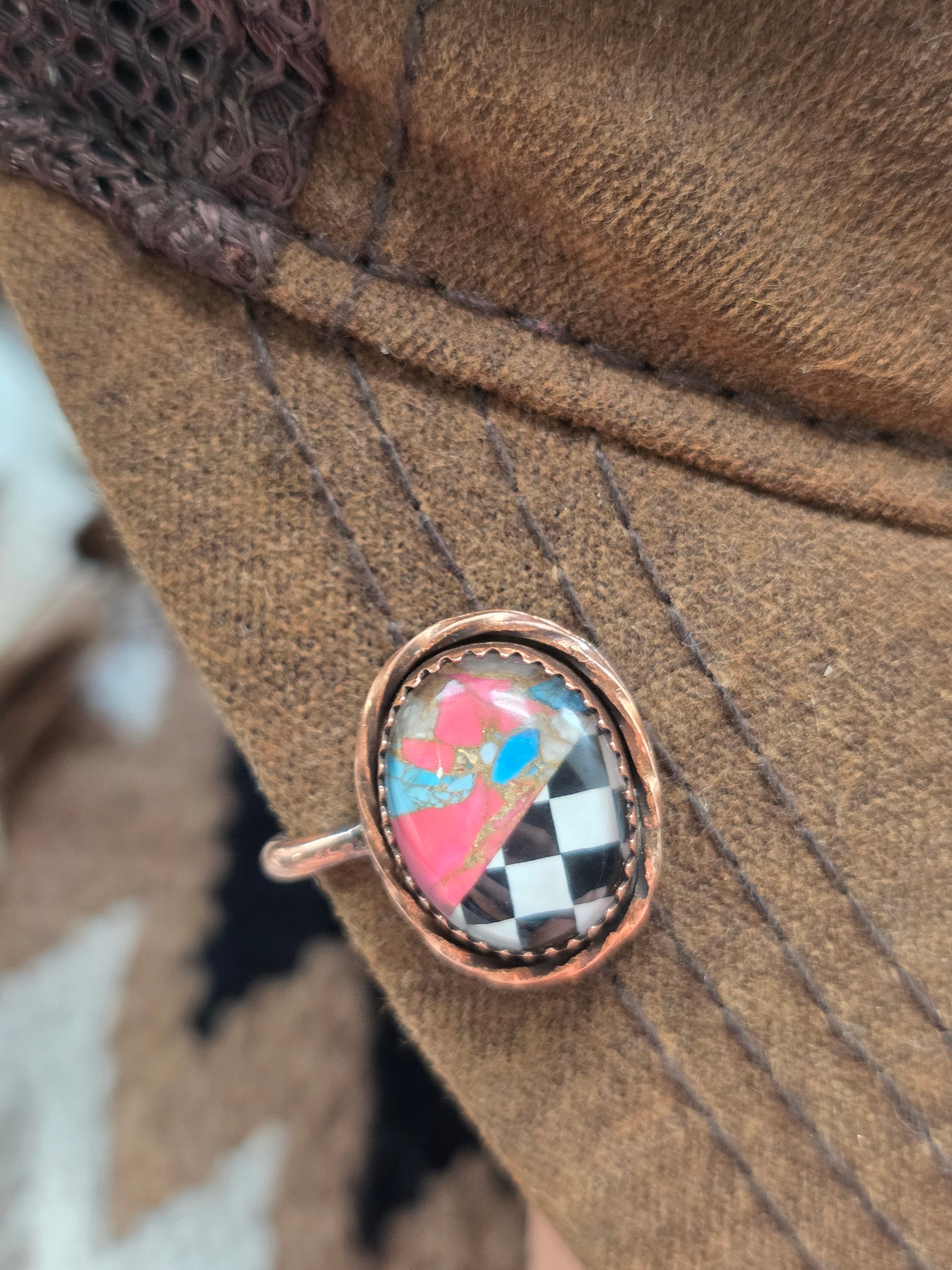 Copper Hat Clip- Onyx-Opal-Cotton Candy Mojave