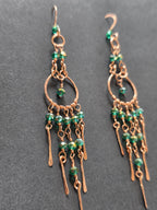 Green Chandelier Earrings