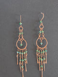 Green Chandelier Earrings