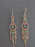 Green Chandelier Earrings