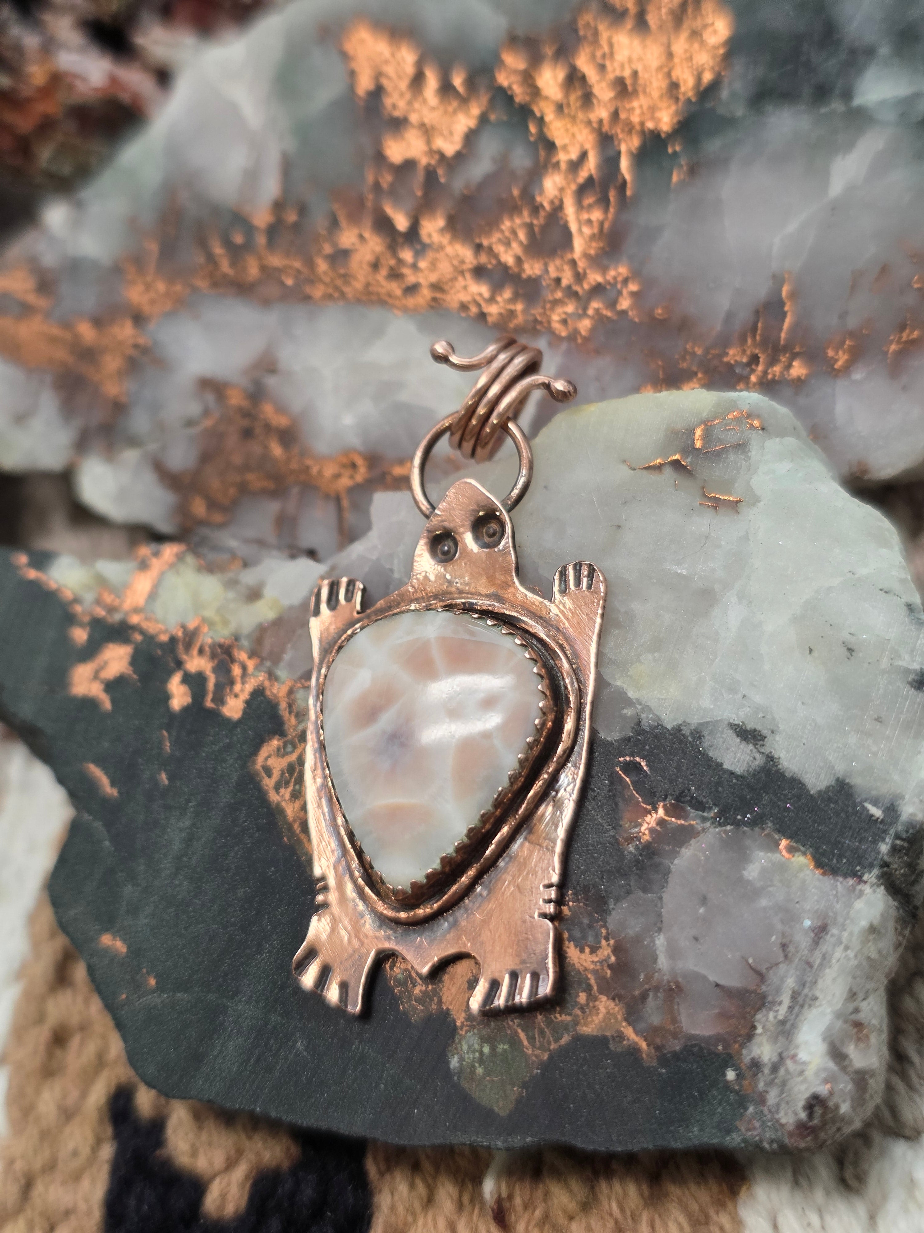 Handmade Copper Turtle| Thompsonite