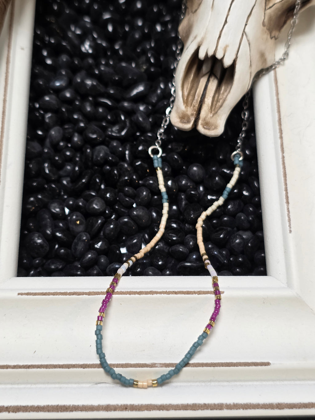 Layering Seed Bead Necklace - Minimalist Elegance