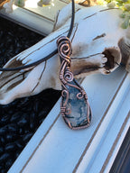 Moss Agate Copper Pendant