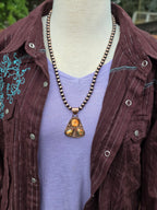 Handmade Copper Spiny Oyster Spinner Pendant | Artisan Signed Southwestern Jewelry