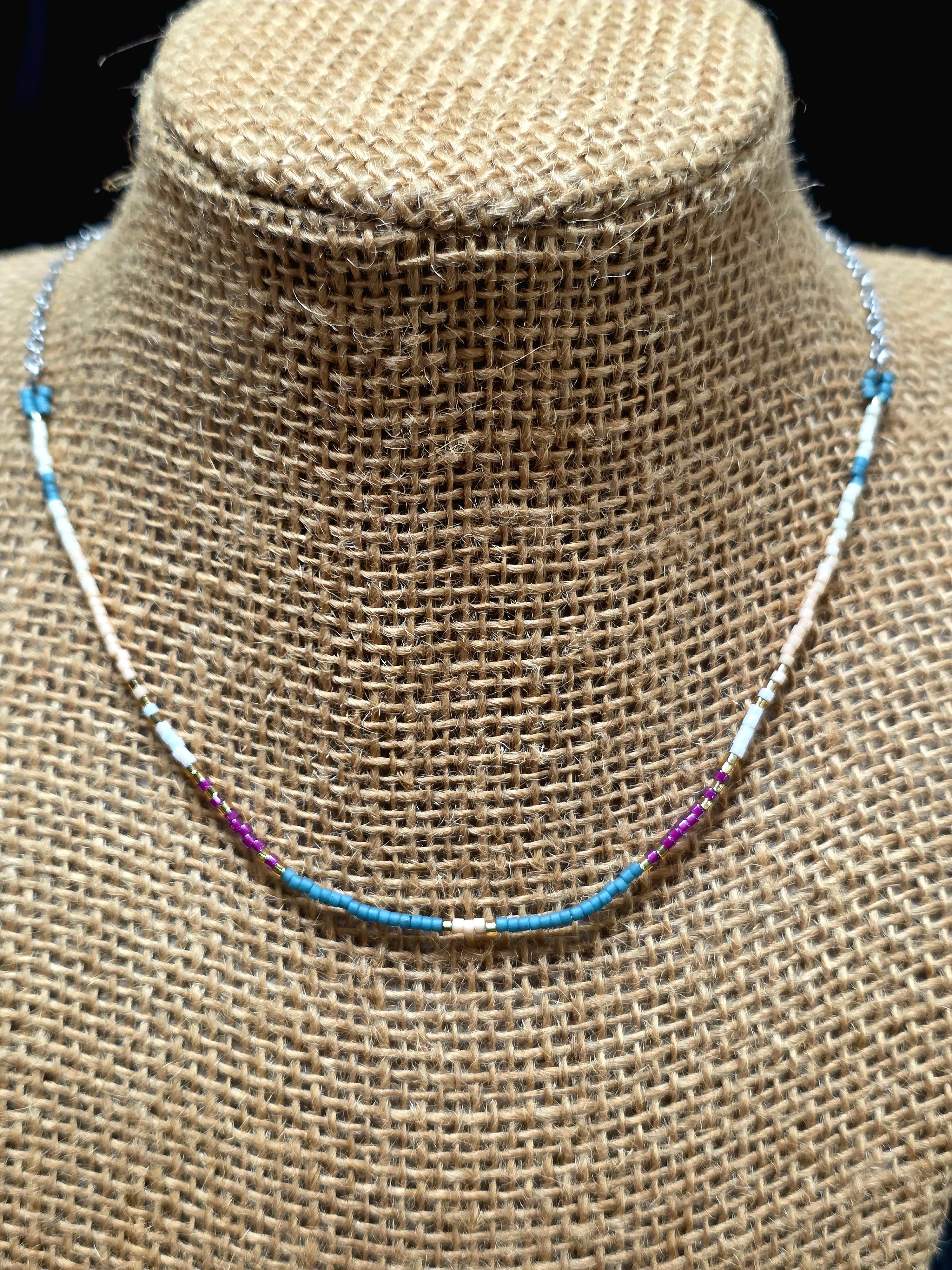 Layering Seed Bead Necklace - Minimalist Elegance