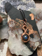 "Orbit" Blue Labradorite Pendant