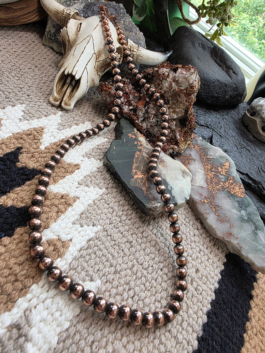 21" Copper 6mm Beaded