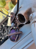 Handpainted Aurora Glass Pendant -