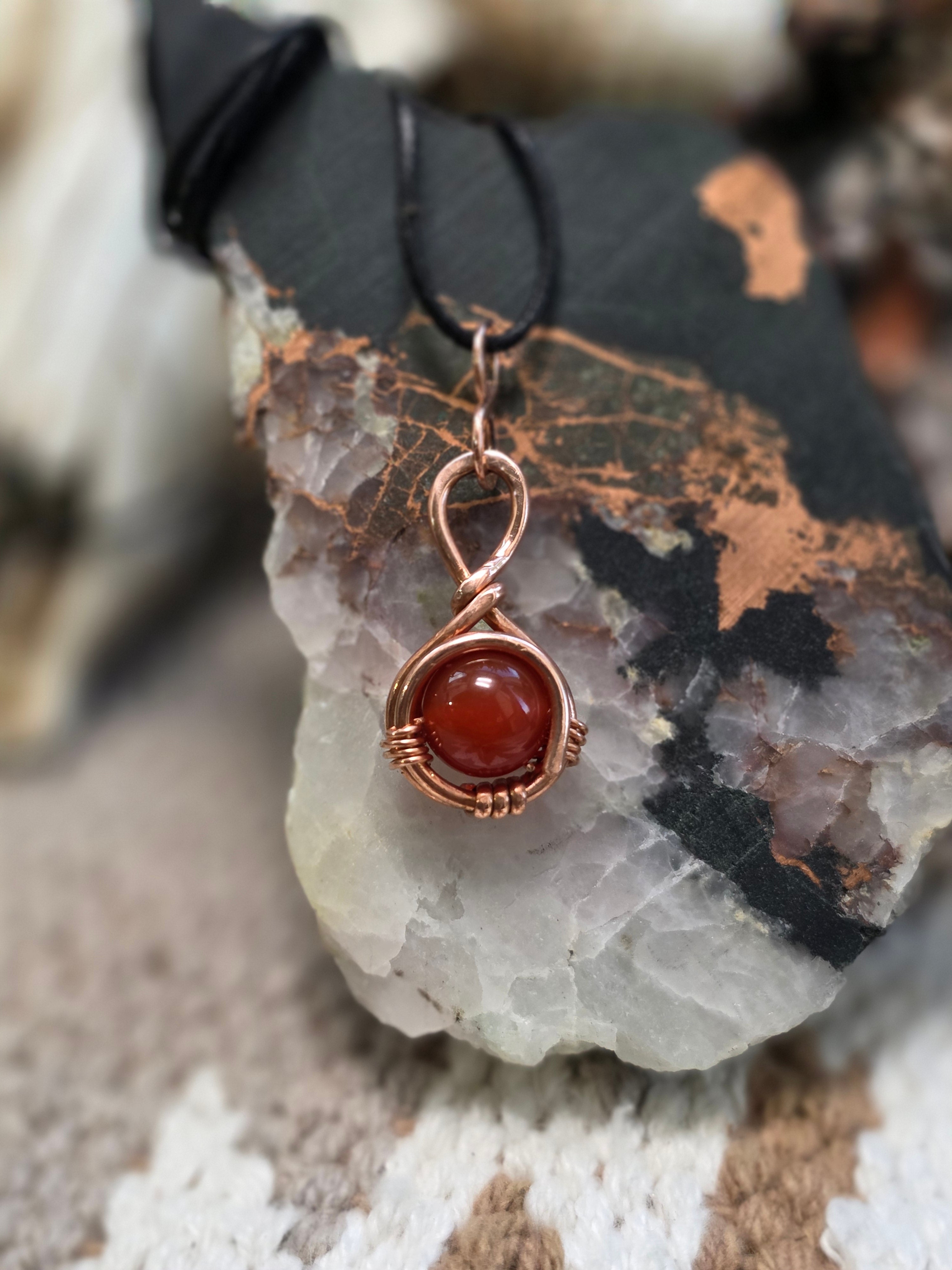 "Orbit" Carnelian Pendant