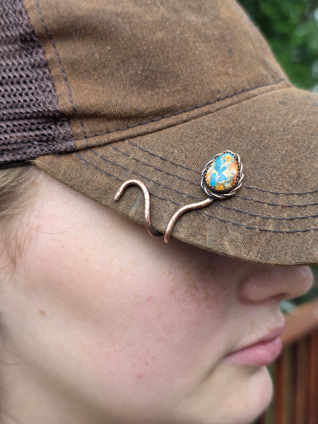 Turquoise Spiny Oyster Hat Clip