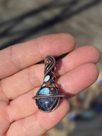 Handpainted Aurora Glass Pendant -