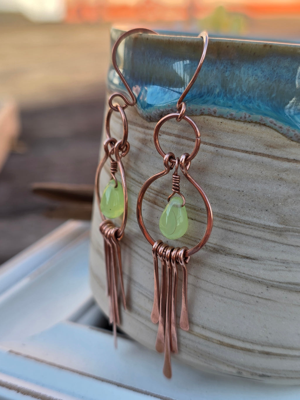 Copper Dangle Earrings