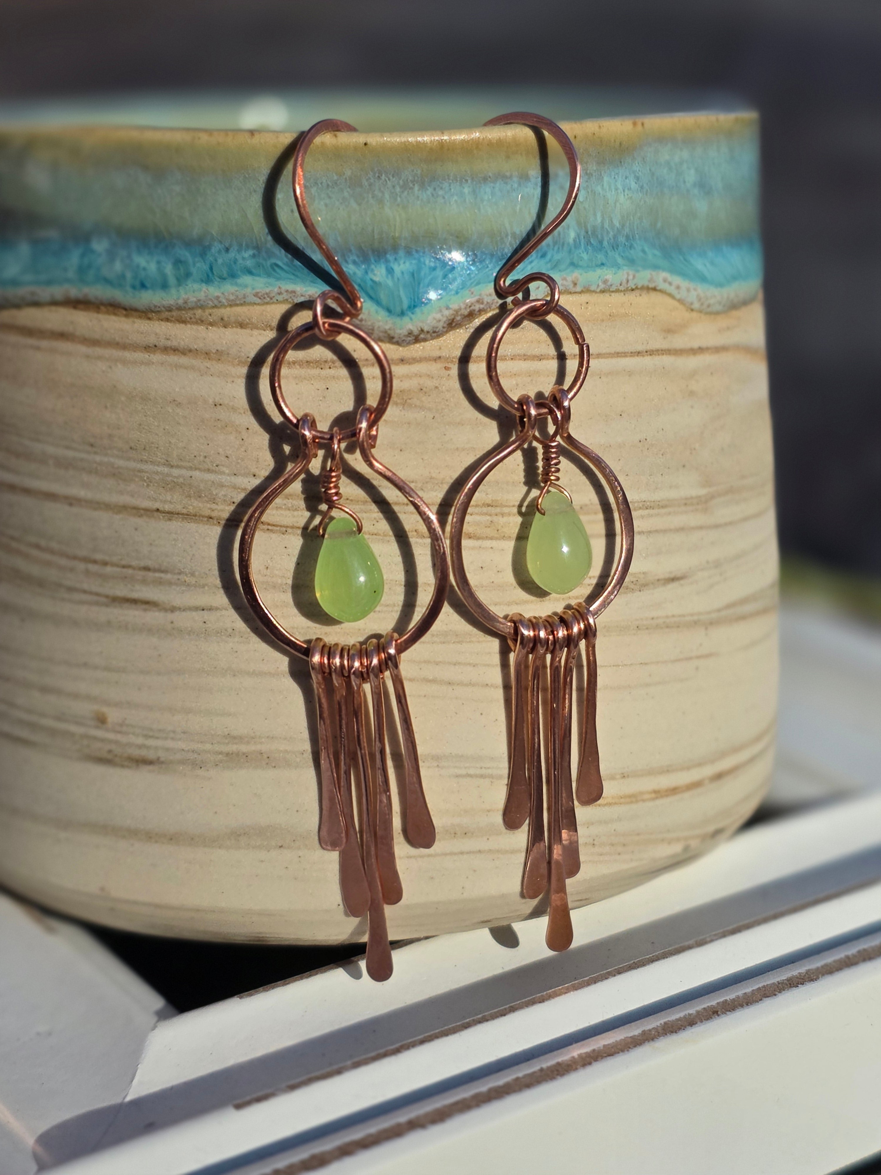 Copper Dangle Earrings