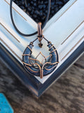 Denim Lapis Lotus Pendant