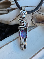Amethyst CZ Sterling Sivler Pendant