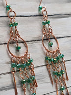 Green Chandelier Earrings