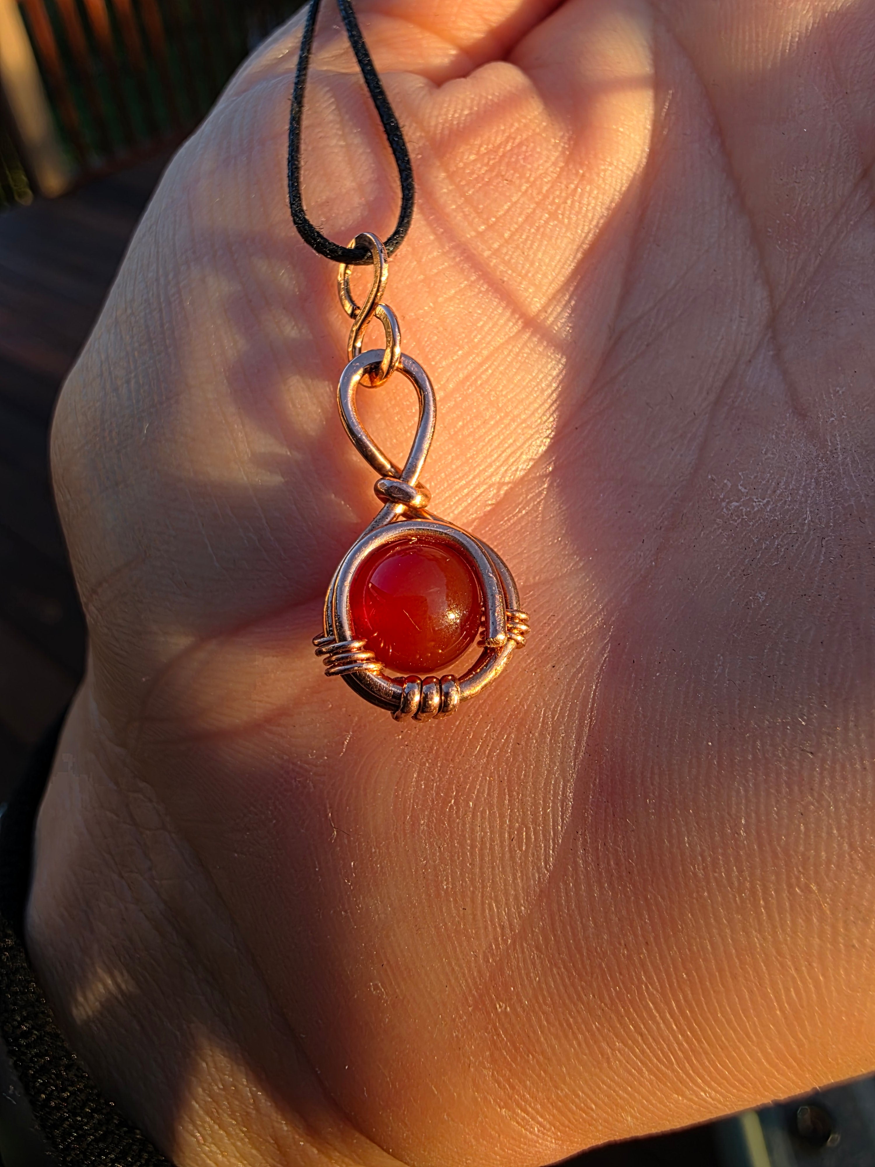 "Orbit" Carnelian Pendant