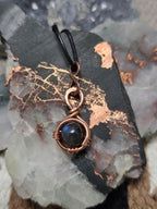 "Orbit" Blue Labradorite Pendant