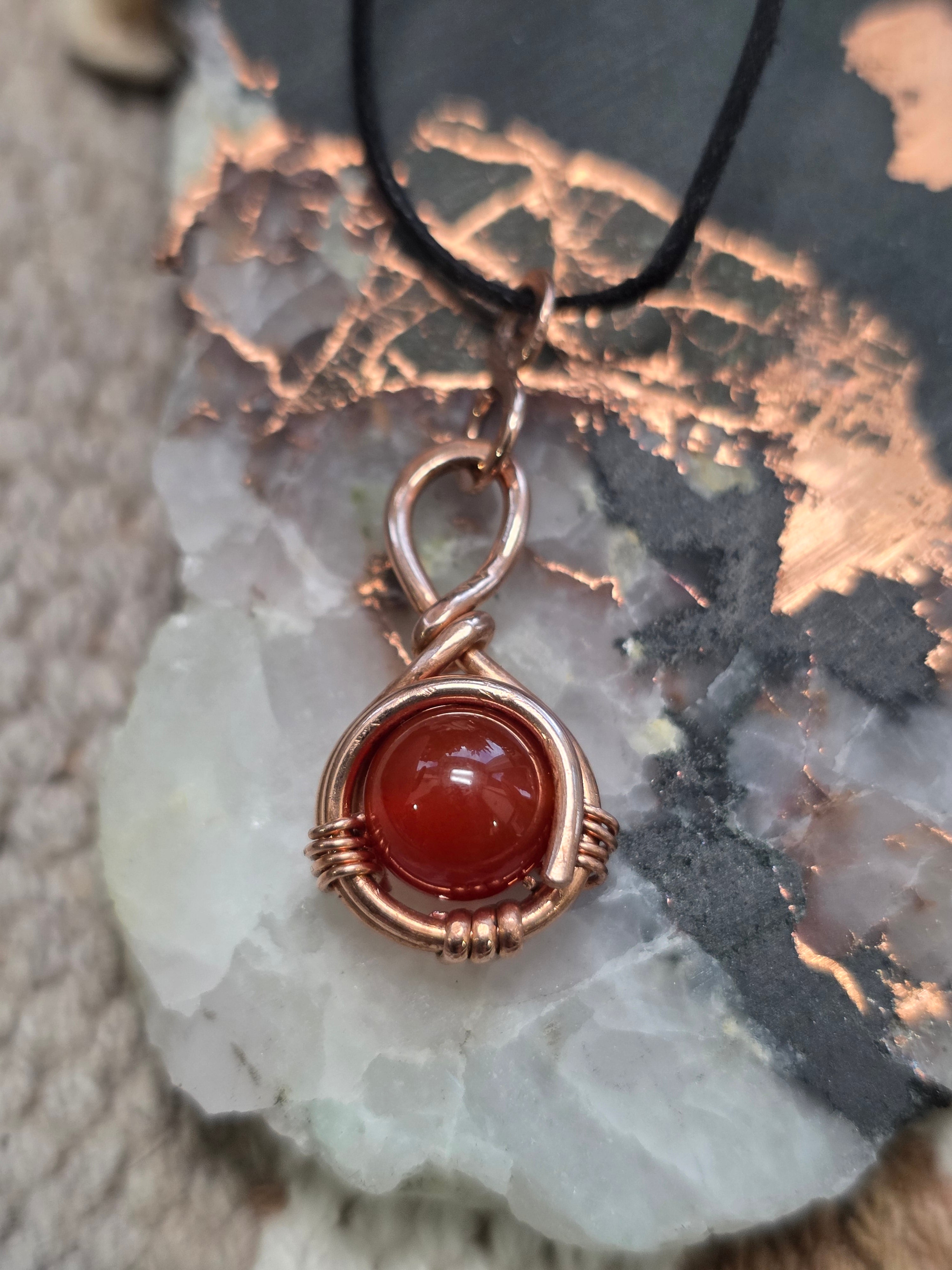 "Orbit" Carnelian Pendant