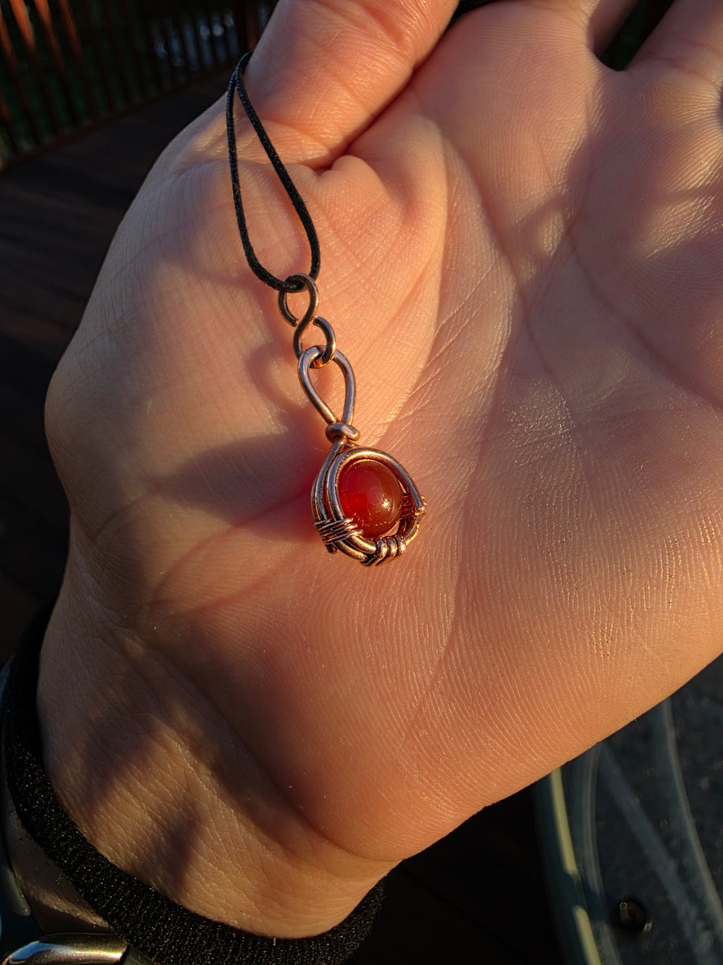 "Orbit" Carnelian Pendant