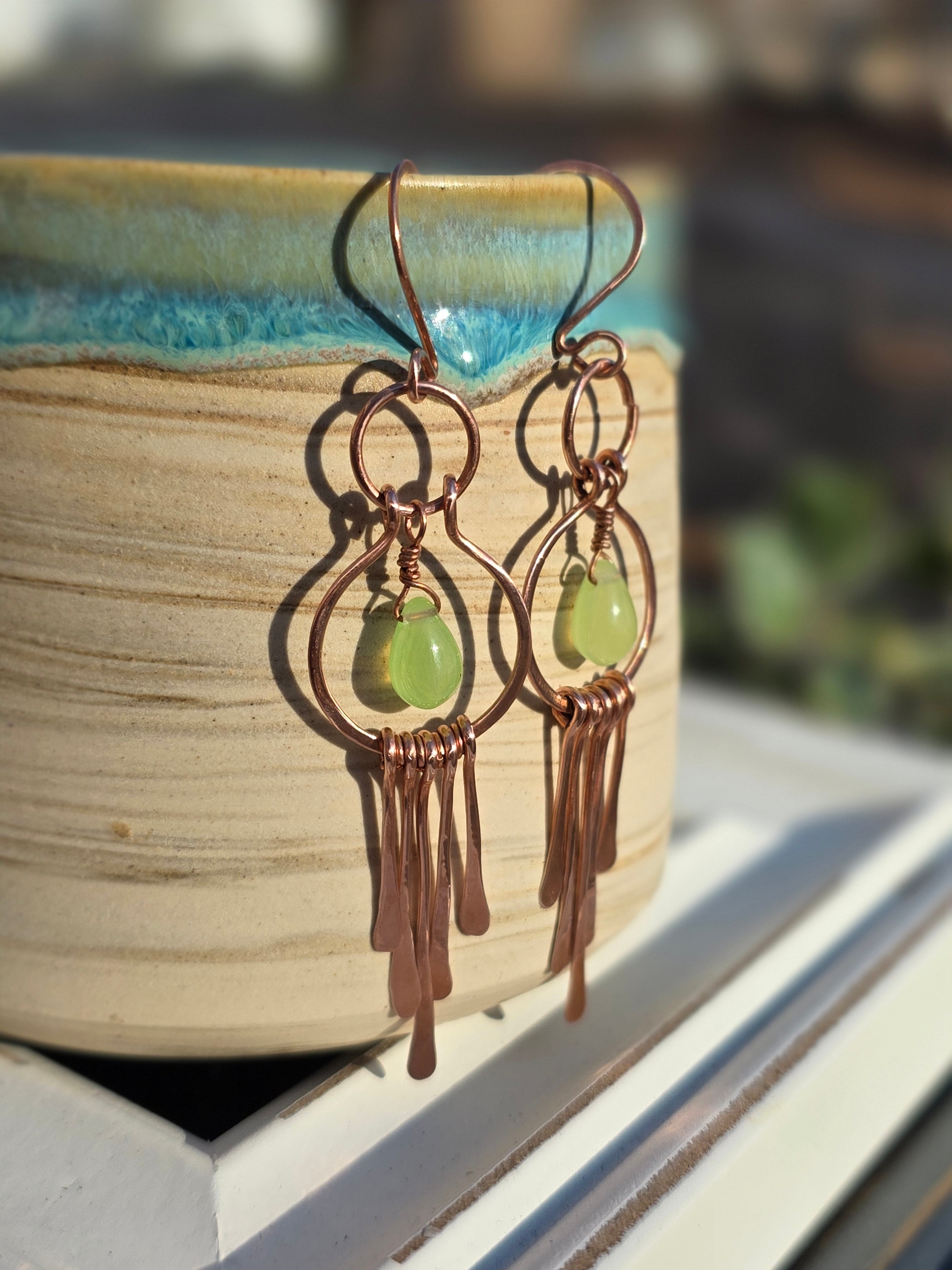 Copper Dangle Earrings